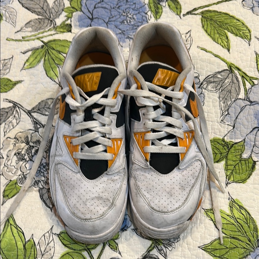 Nike White and Orange Sneakers